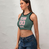 Custom Blue Green Light Pink Sleeveless Tank Top