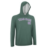 Custom Blue Green Light Purple UV-Hoodie