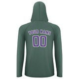 Custom Blue Green Light Purple UV-Hoodie