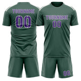 Custom Blue Green Light Purple Soccer Jersey