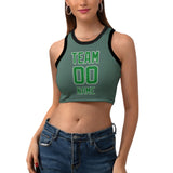 Custom Blue Green Emerald Green Sleeveless Tank Top