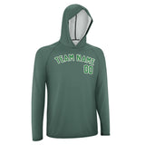 Custom Blue Green Emerald Green UV-Hoodie