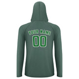 Custom Blue Green Emerald Green UV-Hoodie