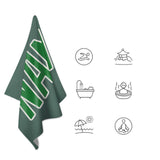 Custom Blue Green Emerald Green Beach Towel