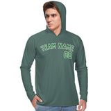 Custom Blue Green Emerald Green UV-Hoodie