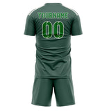 Custom Blue Green Emerald Green Soccer Jersey