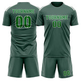 Custom Blue Green Emerald Green Soccer Jersey