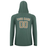 Custom Blue Green Light Khaki UV-Hoodie