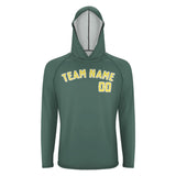 Custom Blue Green Light Yellow UV-Hoodie