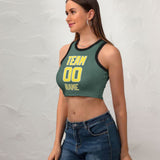 Custom Blue Green Light Yellow Sleeveless Tank Top