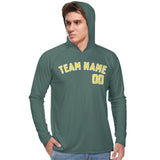 Custom Blue Green Light Yellow UV-Hoodie