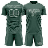 Custom Blue Green Blue Green Soccer Jersey