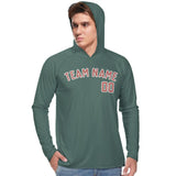 Custom Blue Green Copper Rose UV-Hoodie