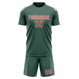 Custom Blue Green Copper Rose Soccer Jersey