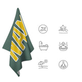 Custom Blue Green Gold Beach Towel