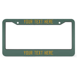 Custom Blue Green Yellow License Plate Frame