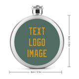 Custom Blue Green Yellow Hip Flask