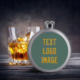 Custom Blue Green Yellow Hip Flask