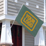 Custom Blue Green Yellow Flag