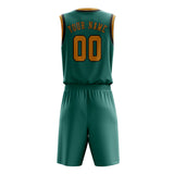 Custom Blue Green Yellow Basketball Set