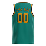 Custom Blue Green & Yellow Colors Design Sports Basketball Jersey