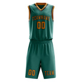 Custom Blue Green Yellow Basketball Set