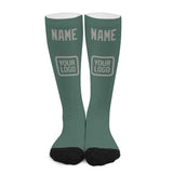 Custom Blue Green Gray Knee-High Sock
