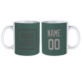 Custom Blue Green Gray Mug
