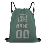 Custom Blue Green Gray Drawstring Bag