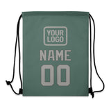 Custom Blue Green Gray Drawstring Bag