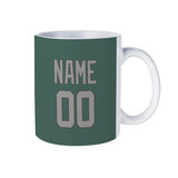 Custom Blue Green Gray Mug