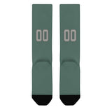 Custom Blue Green Gray Knee-High Sock
