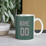 Custom Blue Green Gray Mug