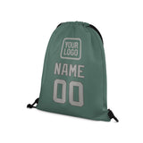 Custom Blue Green Gray Drawstring Bag