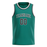 Custom Blue Green & Dark Grey Colors Design Sports Basketball Jersey
