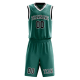 Custom Blue Green Dark Grey Basketball Set