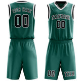 Custom Blue Green Dark Grey Basketball Set