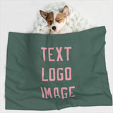 Custom Blue Green Light Pink Pet Blanket
