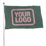 Custom Blue Green Light Pink Flag