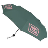 Custom Blue Green Light Pink Automatic Umbrella
