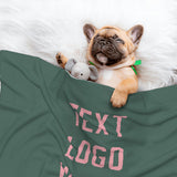 Custom Blue Green Light Pink Pet Blanket
