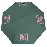 Custom Blue Green Light Pink Automatic Umbrella