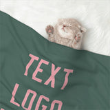 Custom Blue Green Light Pink Pet Blanket
