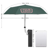 Custom Blue Green Light Pink Automatic Umbrella
