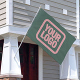 Custom Blue Green Light Pink Flag