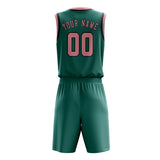 Custom Blue Green Light Pink Basketball Set