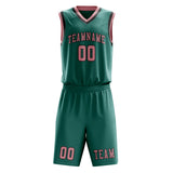 Custom Blue Green Light Pink Basketball Set