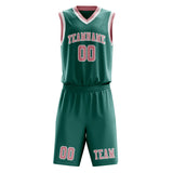 Custom Blue Green Light Pink Basketball Set