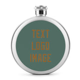 Custom Blue Green Khaki Hip Flask