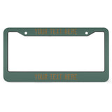 Custom Blue Green Khaki License Plate Frame